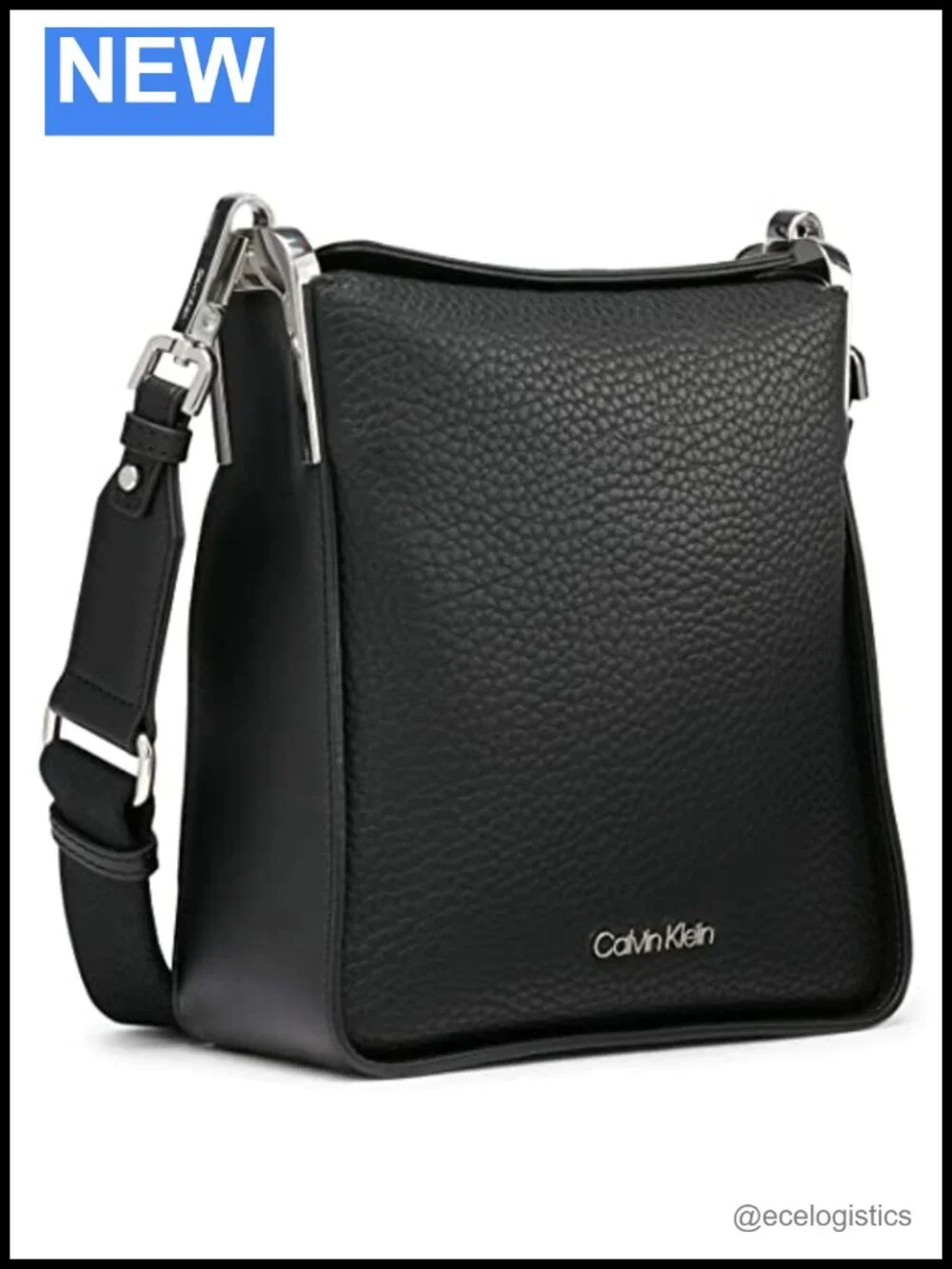 Faux Leather Crossbody Handbag Vegan Leather 9x7.5 Inches